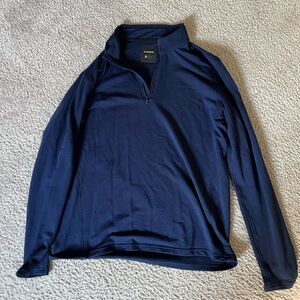 Men's Navy Blue Quarter-Zip Sweater